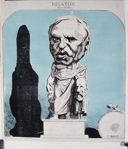 Caricatura di Auguste Nelaton (1807-73) c.1870 da P. Bernay