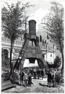 Esposizione Universale a Parigi nel 1878: il martello a vapore Le Creusot a Champs-de-Mars, 1878