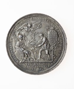Medaglia commemorativa delle vittorie britanniche, 1704 da P. H. Muller