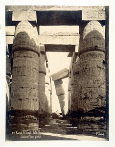 Sala ipostila, tempio di Amon-Ra, Karnak, Egitto, 1878 da P Sebah
