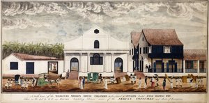 Una vista sud della casa missionaria wesleyana, Colombo sull