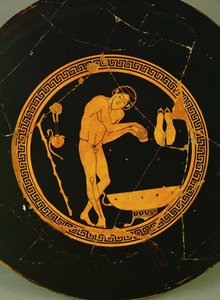 Pista con scarpe da ginnastica e lavabo ... da Painter Onesimos