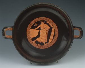 Kylix a figure rosse da Painter of the Paris Gigantomachy
