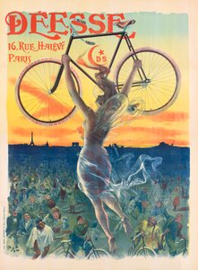 Poster Art Nouveau francese per biciclette Deesse, c.1898 (litografia)