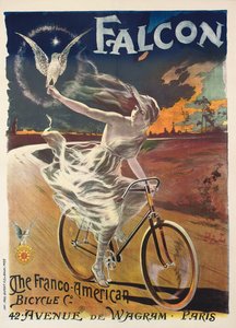 Poster pubblicitario per biciclette Falcon, c.1894