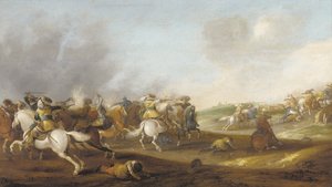 Uno Scontro di Cavalleria da Palamedes Palamedesz