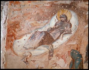 La natività. Affresco dell