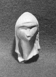 Testa di una donna conosciuta come Venere di Brassempouy, c. 21000 a.C.