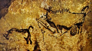 Bisonte ferito, uomo ferito e rinoceronte lanoso, Lascaux (pittura rupestre)