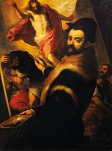 Autoritratto mentre dipinge la Resurrezione