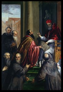 Papa Paolo IV consegna uno statuto da Palma Il Giovane