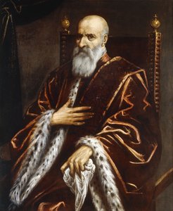 Ritratto di un Senatore Veneziano, seduto a tre quarti, con un Mantello di Velluto Rosso