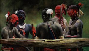 Contro il recinto, 2004 (pastello) da Pamela Patrick White