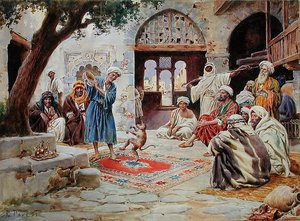 La Scimmia che si esibisce da Paolino Pavesi