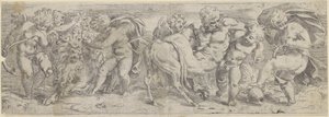 Satiro ubriaco e putti