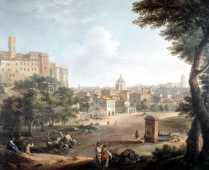 Veduta su Campo Vaccino a Roma da Paolo Monaldi