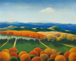 Paysage n°1, 2015 (olio su tavola) da Paolo Perfranceschi