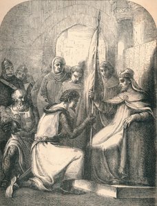 Hugh de Vermandois riceve uno stendardo consacrato da Papa Urbano, 1869