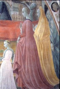 La Natività della Vergine, (dettaglio) raffigurante le donne della famiglia del donatore, dalla Cappella dell