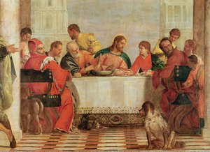 Il Banchetto nella Casa di Levi (dettaglio) da Paolo Veronese