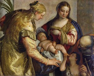 La Sacra Famiglia con Santa Barbara, c.1550