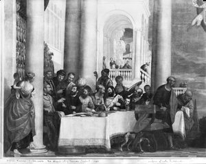 Il pasto a casa di Simone il Fariseo, dettaglio del lato sinistro, 1570 da Paolo Veronese