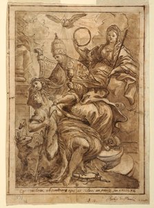 Chiesa trionfante sulla falsità da Paolo de Mattheis