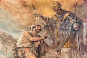 Affreschi raffiguranti la vita di San Cataldo da Paolo di Matteis