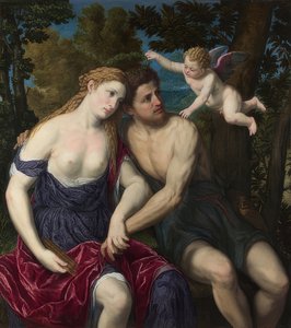 Coppia di innamorati. 1555-60 da Paris Bordone