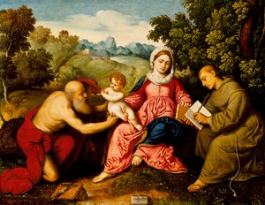 Madonna col Bambino con i santi Girolamo e Francesco da Paris Bordone