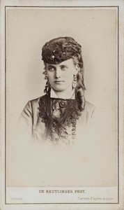 Ritratto di Christine Nilsson 1843-1921 da Paris . Photo studio Reutlinger