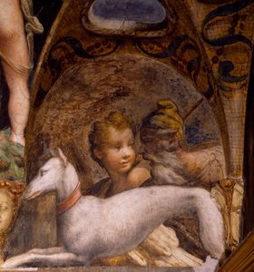 Cane e cacciatore, dal Mito di Diana e Atteone da Parmigianino