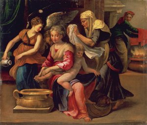 Bagno di un bambino da Parmigianino