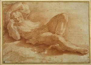 Figura barbuta, dormiente da Parmigianino