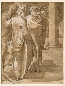Guarigione del paralitico (?) da Parmigianino