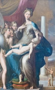 Madonna col Bambino e angeli, conosciuta come Madonna dal collo lungo da Parmigianino (1503 40)