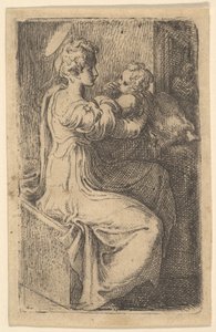 Madonna con bambino da Parmigianino
