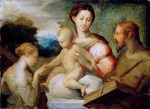 Il matrimonio mistico di Santa Caterina, fine anni 1520 da Parmigianino