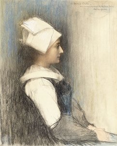Una ragazza bretone da Pascal Adolphe Jean Dagnan Bouveret