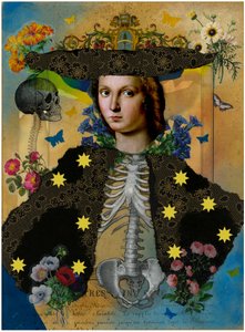 Ritratto di uno scheletro incoronato