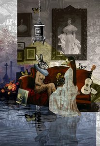 Riflesso surreale di una maschera