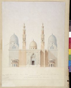 Architettura: progetto della facciata principale della moschea di Alessandria