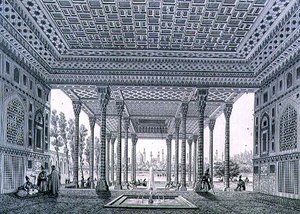 Vista interna del Padiglione degli Specchi, Isfahan, tavola 35 da 