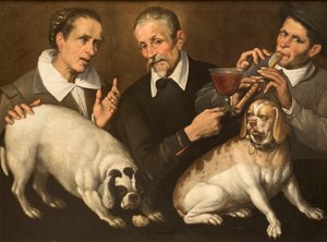 Suonatore di zufolo, 1585-1590