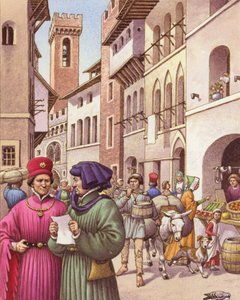 Una tipica scena di strada a Firenze all