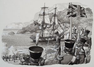 Arrivo in Australia occidentale il 21 gennaio 1827 (gouache su carta)