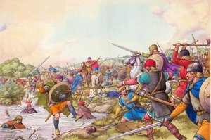 Battaglia di Winwaed (gouache su carta)