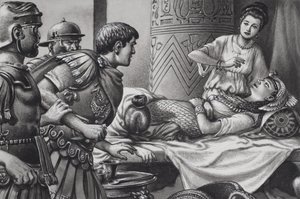 La morte di Cleopatra (69-30 a.C.) (gouache su carta)