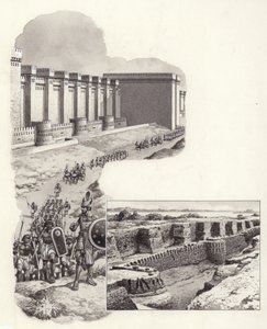 La fortezza di Buhen (gouache su carta)