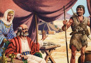 La storia di Isacco (gouache su carta)